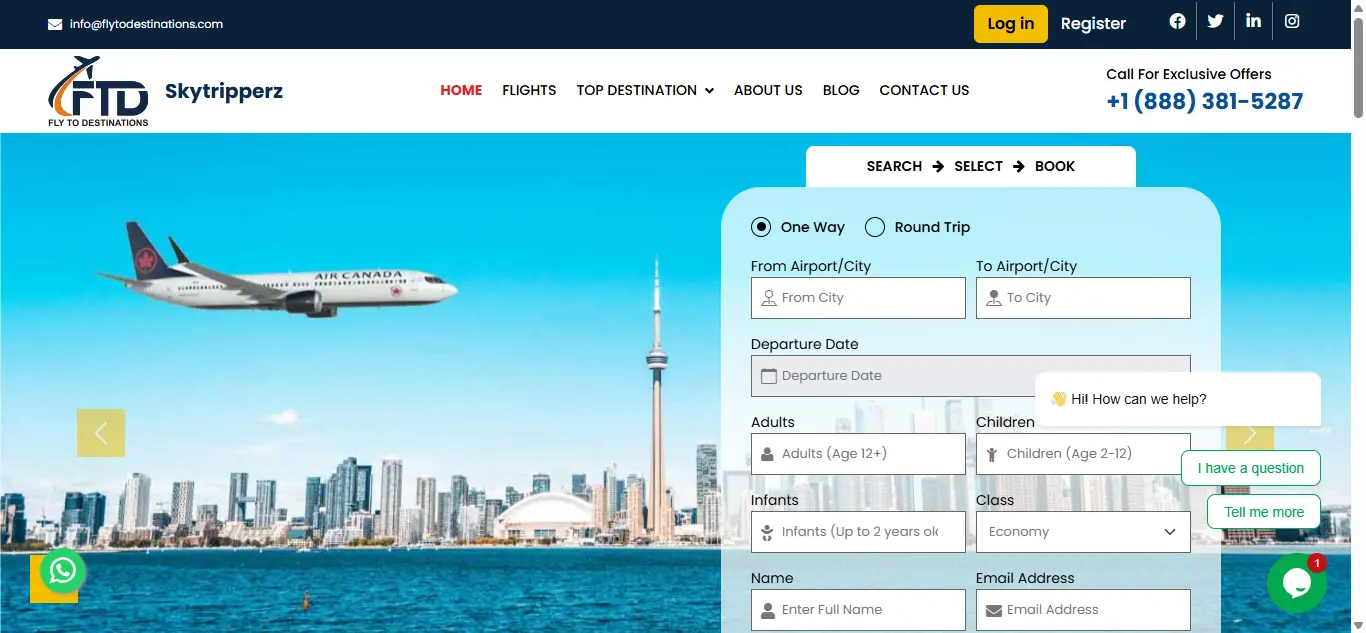 Fly To Destinations